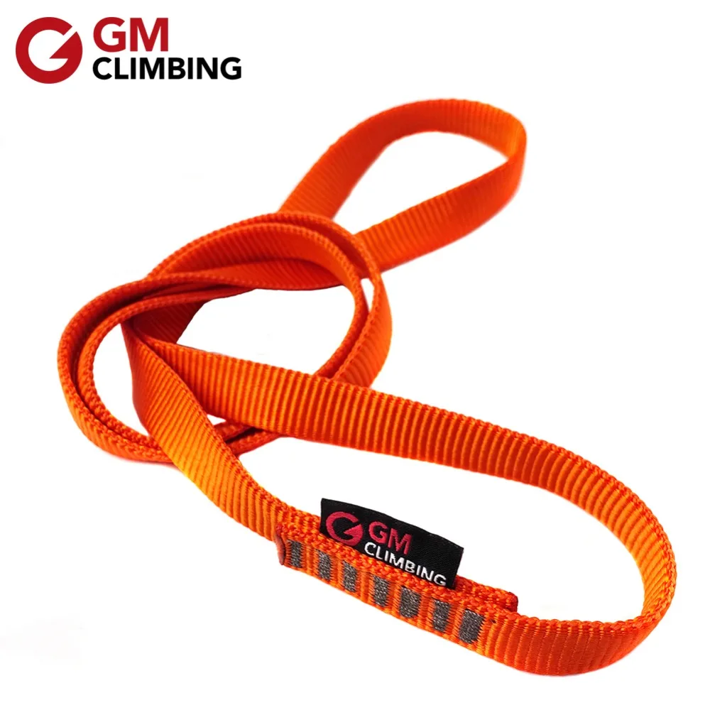 Tanie 3 sztuk wspinaczka skałkowa Sling 22kN Nylon Sling taśmy CE UIAA 30 cm 60 cm 120 cm Arborist Rappelling sprzęt alpinistyczny