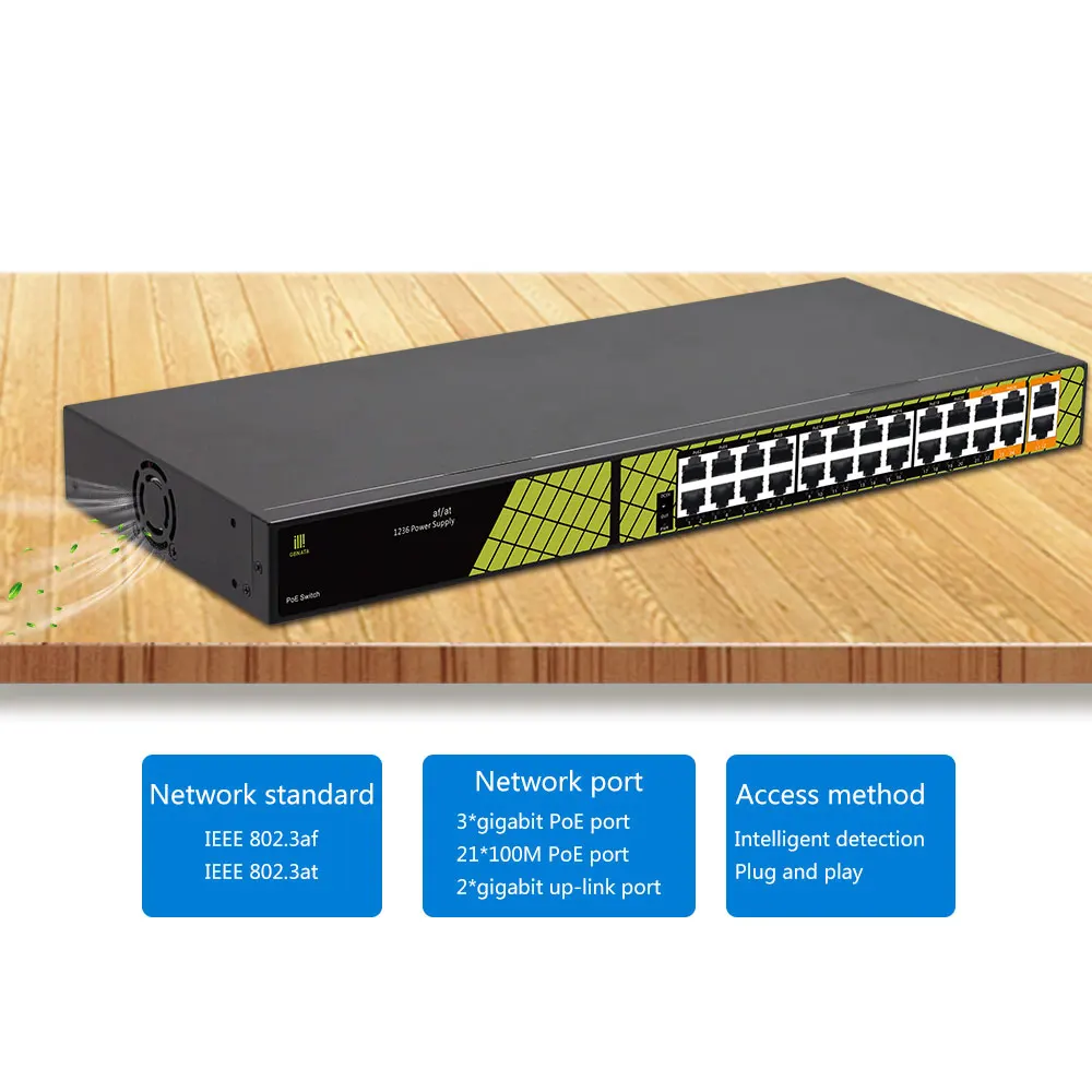 48 в сетевой переключатель POE Ethernet с 10/100/1000 Мбит/с портом IEEE 802,3 af/at подходит для ip-камеры/беспроводной AP/CCTV камеры системы