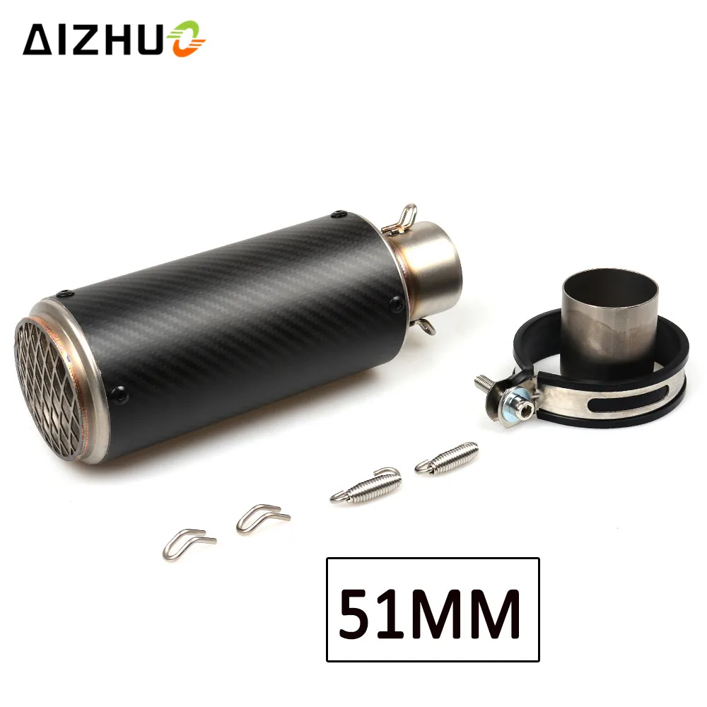 

51mm 61mm Motorcycle Universal Exhaust Muffler Pipe Escape Exhaust for ducati 696 848 749 999 kawasaki z 750 z800 z900 z1000