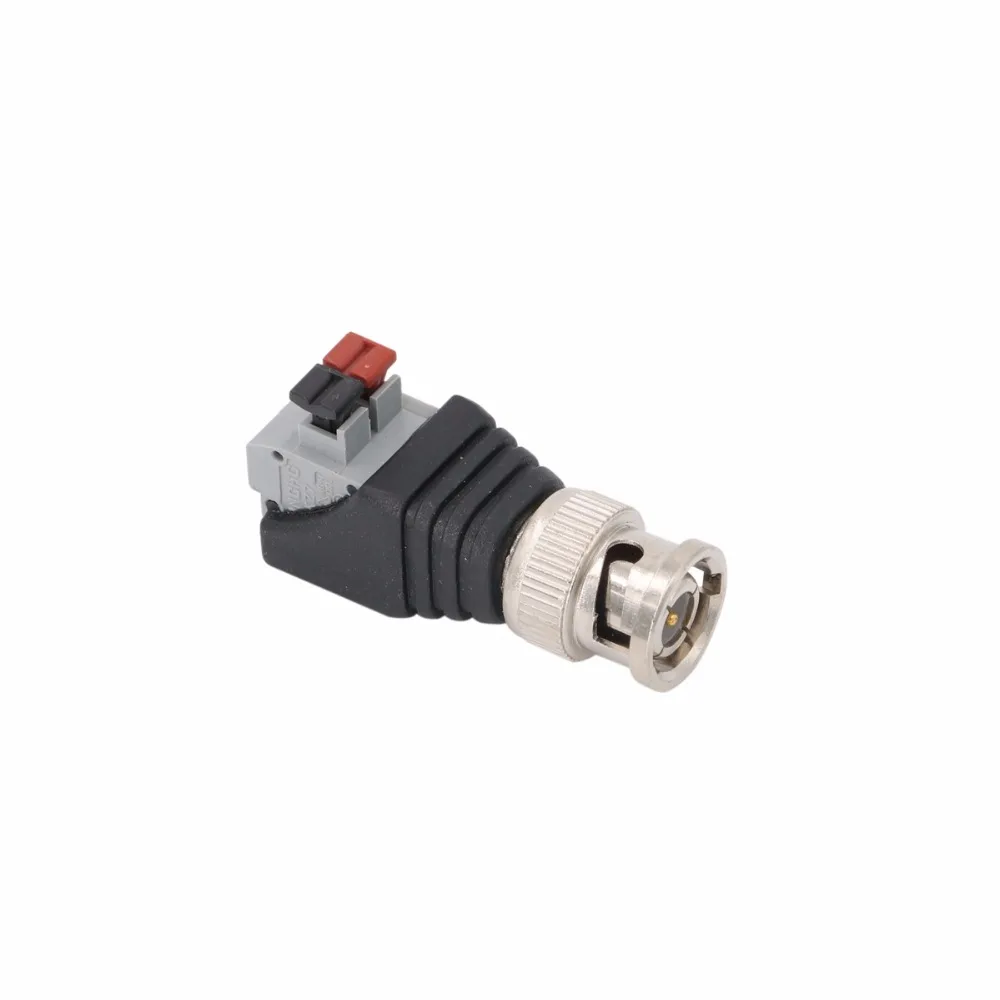 

HJT BNC Male Plug Push Fastening Type 12V Connector CCTV Cameras Socket Adapter System Accessories