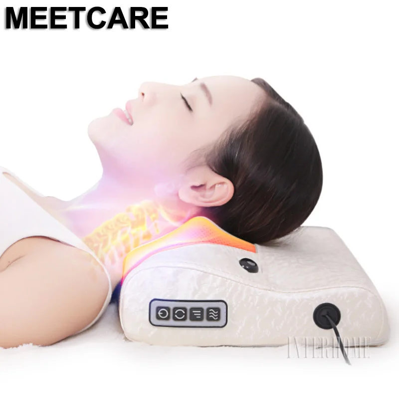 Electric Massage Pillow Cushion Relax Massager Healthy Cervical Masajeador Neck Back Waist