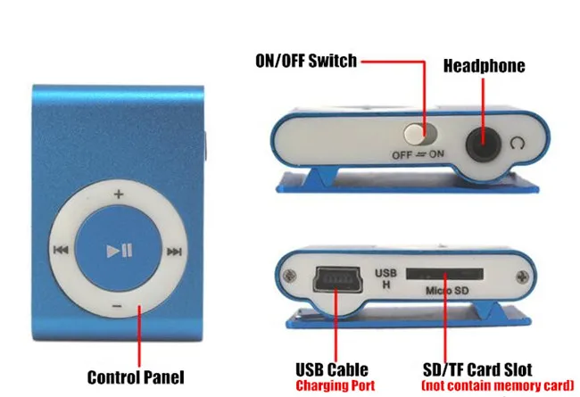 400 p! металлический сплав оболочки клип мини MP3-плеер внешний вставлен SD/TF, поддержка 1-8 ГБ(без SD/TF карты), наушники+ USB кабель+ кристалл коробка