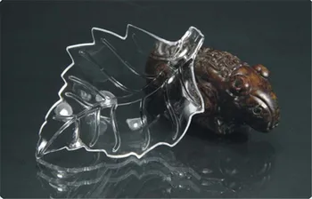 

HONGYI 1 piece acrylic leaf shape crystal shrimp feeding food bowl basin tray container feeding pot for aquarium S/M/L size