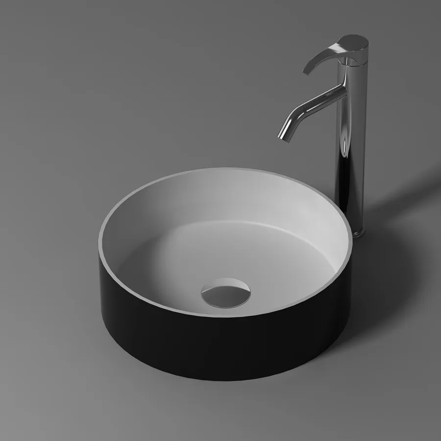 380mm Round bathroom solid surface stone countertop sink fashionable wash basin RS38334 | Обустройство дома