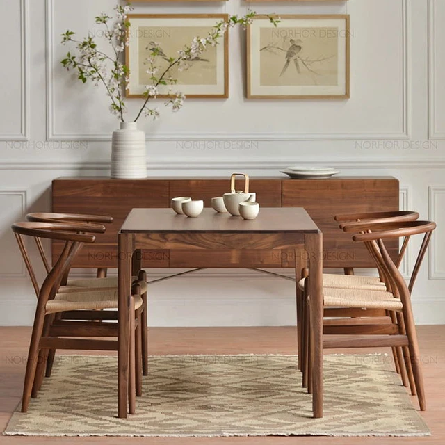 Nordic Wood Ash Solid Dining Table Ikea Coffee Nordic Wood Ash Solid Dining Table Ikea Coffee Model Room Hotel Restaurant Tables