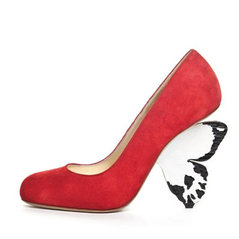 Jady/пикантные женские туфли-лодочки на высоком каблуке с бабочкой; замшевые туфли-гладиаторы на высоком каблуке-шпильке; свадебные модельные туфли; женская обувь на День святого Валентина