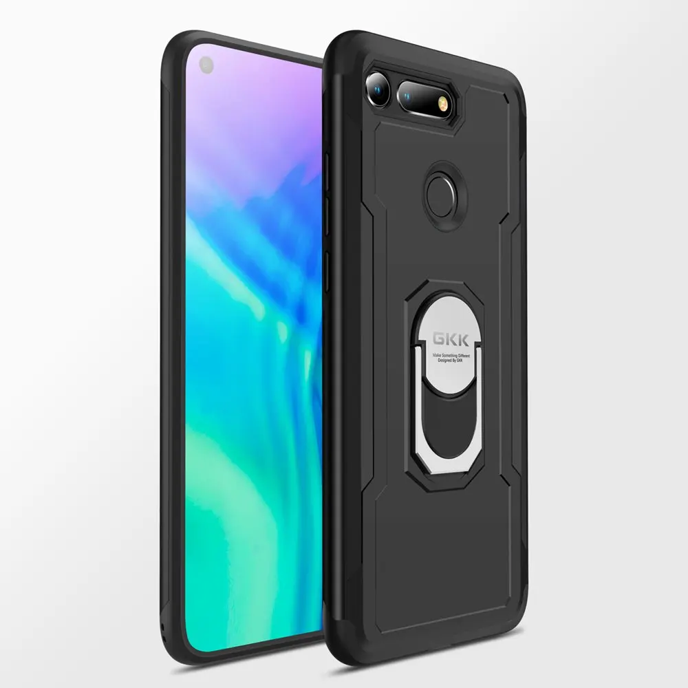

Heavy Duty Rugged Ring Bracket Magnetic Holder Shockproof Kickstand case for huawei honor V20 View 20