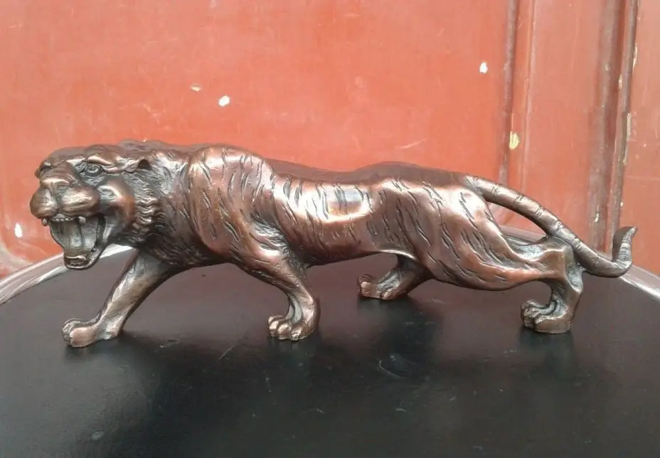 

Details about Chinese Fengshui pure red bronze copper Animal Zodiac Year Lucky Tiger Statue