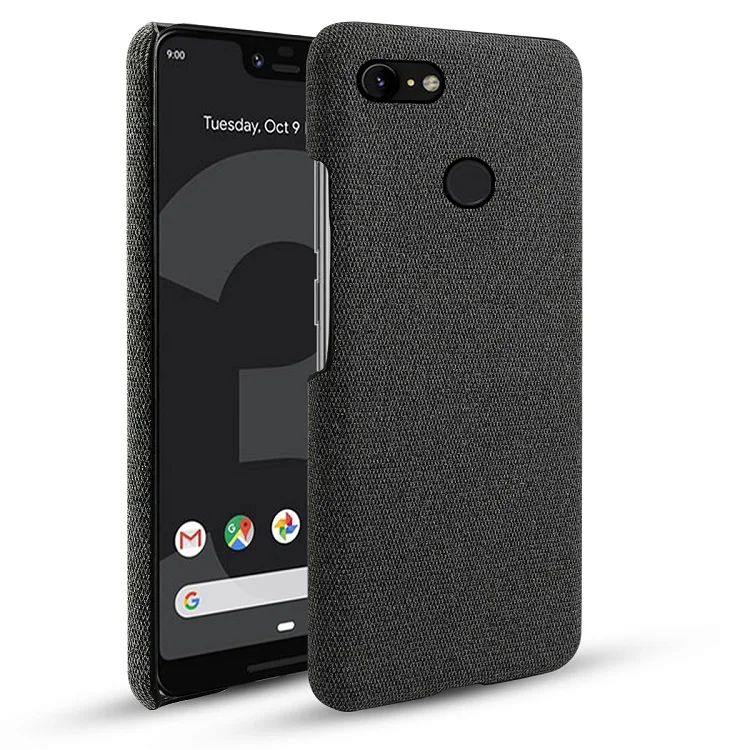 Для Google Pixel 3 3 XL 2 2 XL чехол Ретро тканые ткани против царапин тонкий ПК Жесткий Чехол для Google Pixel 3A 3A XL 4 XL чехол - Цвет: Black