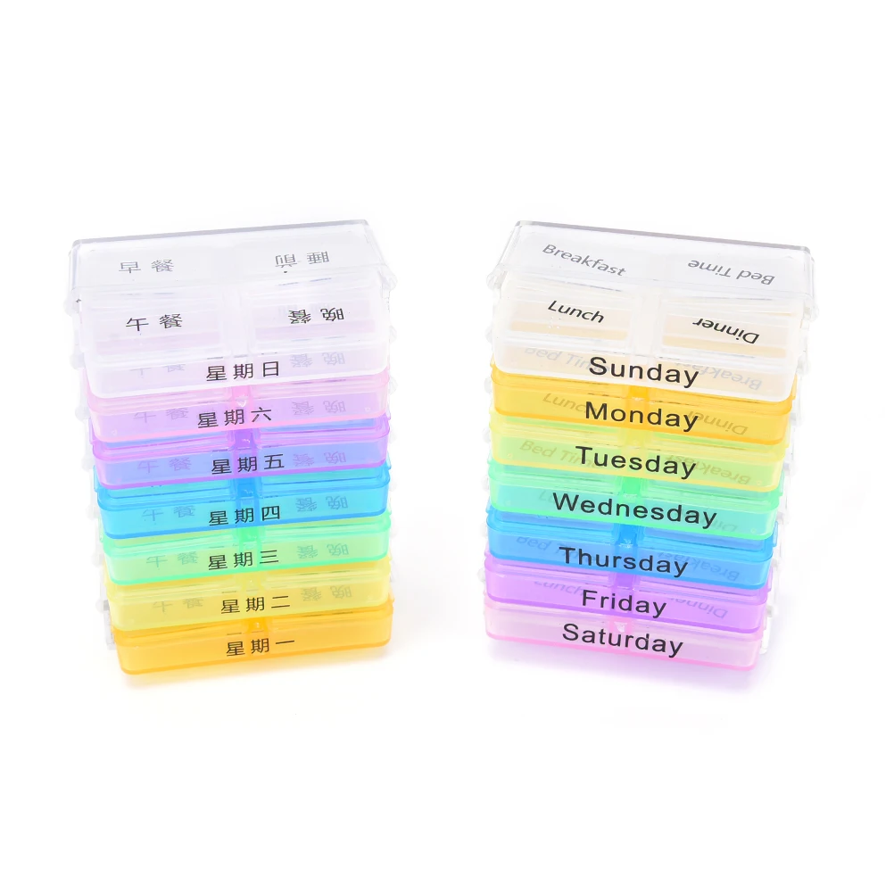 

Weekly Pill Case Medicine Storage box for 7 Day Tablet Sorter Dispense Box Container Daily Pill holder Case Organizer