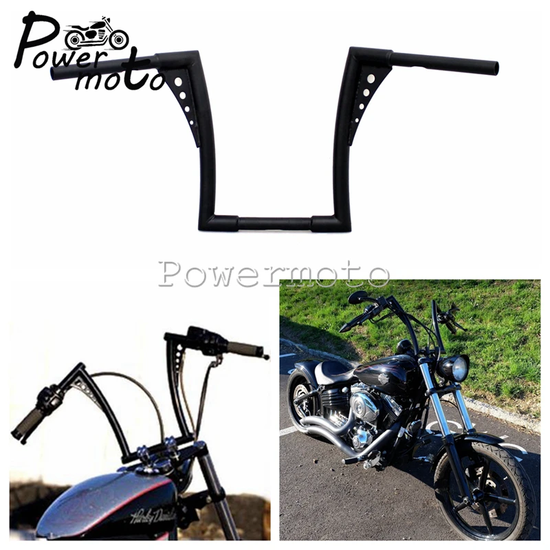 1" Rise 1-1/4" черный мотоцикл на заказ APE вешалка руль Жир Бар Ручка для Harley Sportster Touring Dyna