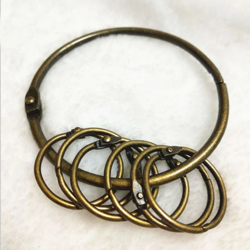 Metal Ring Binder15-76mm DIY Albums Loose-Leaf Book Hoops Opening Binding Supplie Photo Album Offic 2/4/5/10Pcs metal ring binder metal binder ring book binding supplies