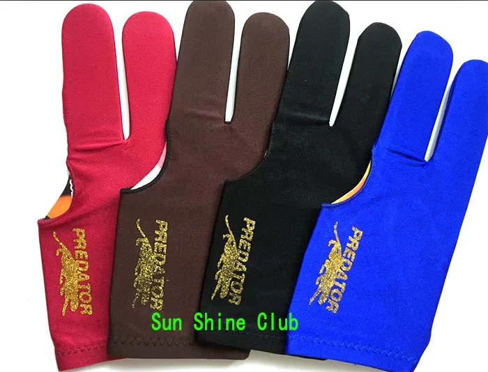 Free shipping 4pcs/lot high Elasticity 3 finger billiard gloves/Pool