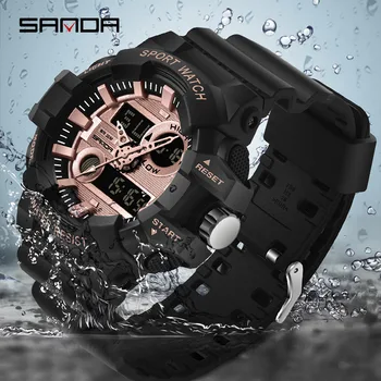 

SANDA Sports Men's Watches Top Brand Luxury Military Quartz Watch Men Waterproof Digital Wristwatches relogio masculino
