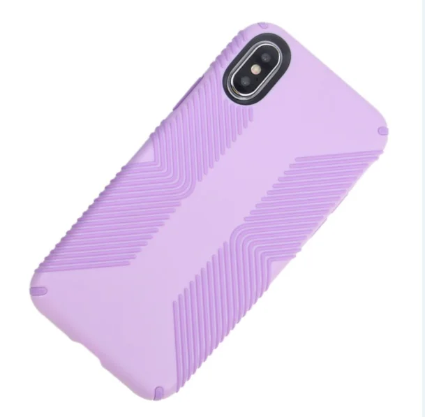 ТПУ PC полосатый узор чехол для телефона для iPhone XS Max XR X 8 7plus чехол для телефона современный деловой стиль цветной - Цвет: iphoneX XS purple
