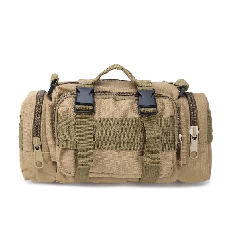 Качественная многофункциональная Мужская тактическая сумка, военная сумка, маленькая Боевая поясная сумка, сумка-мессенджер для охоты, кемпинга - Цвет: Khaki