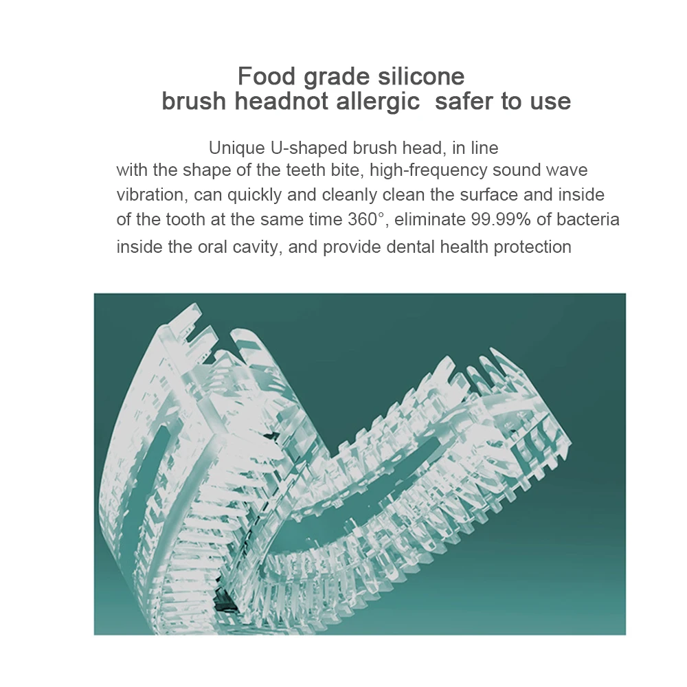 Ультразвуковая интеллектуальная автоматическая электрическая зубная щетка u-образная зубная щетка usb зарядка ленивая щетка для зуба 4 цвета света