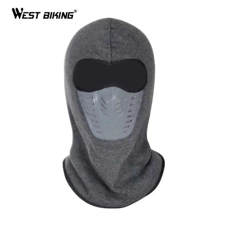 

WEST BIKING Winter Cycling Face Mask Dust-proof Windproof Fleece Warm Full Face Cap Scarf Neck Snowboard Thermal Bicycle Mask