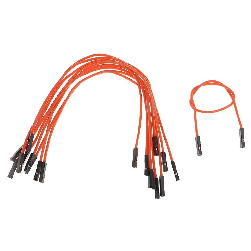10Pcs 20cm Soft Silicone Jumper Cable Wire Dupont Line Female to Female for Breadboard//DIY/Raspberry Pi/Robot/RC Models