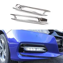 2 шт. ABS Chrome ПТФ в передний бампер Накладка для Honda Accord 2018 Новый наружные части Хром Стайлинг Мода