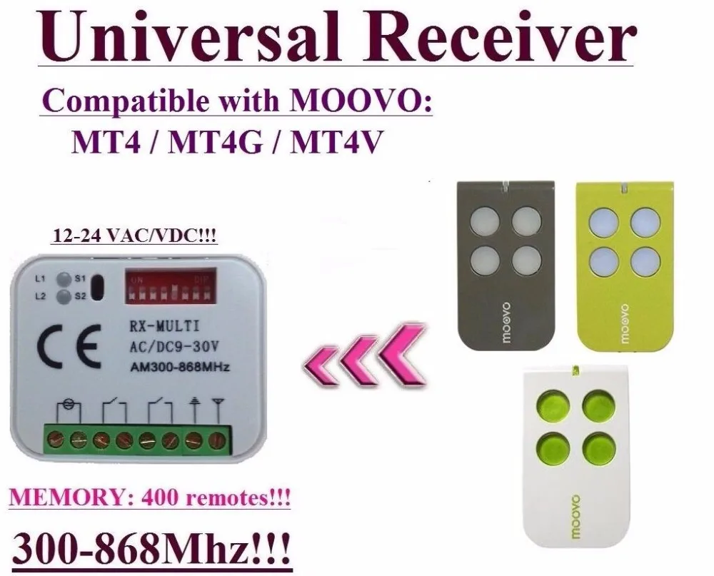 

1pcs 2-ch receiver compatible with MOOVO MT4, MT4G, MT4V remote controls