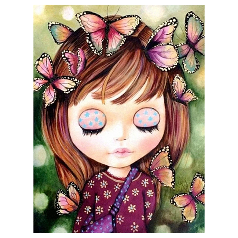 LIEX30006090卡通女孩30X40