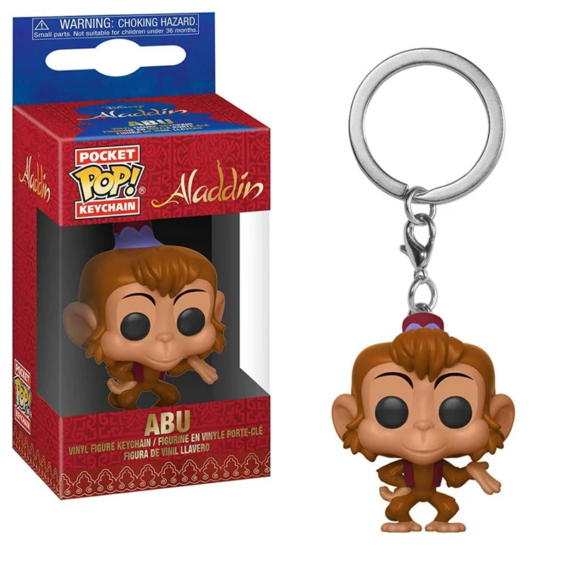 

FUNKO POP Aladdin Pocket Pop Keychain Abu Aladdin Hot New Arrival Action Figures Collectible Model Toys For Children Gifts