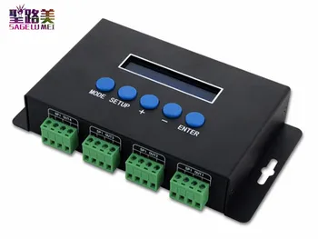 

BC-204 DC5V-24V Artnet to SPI/DMX pixel light controller;Eternet protocol input;680pixels*4CH+ One port(1X512 Channels) output