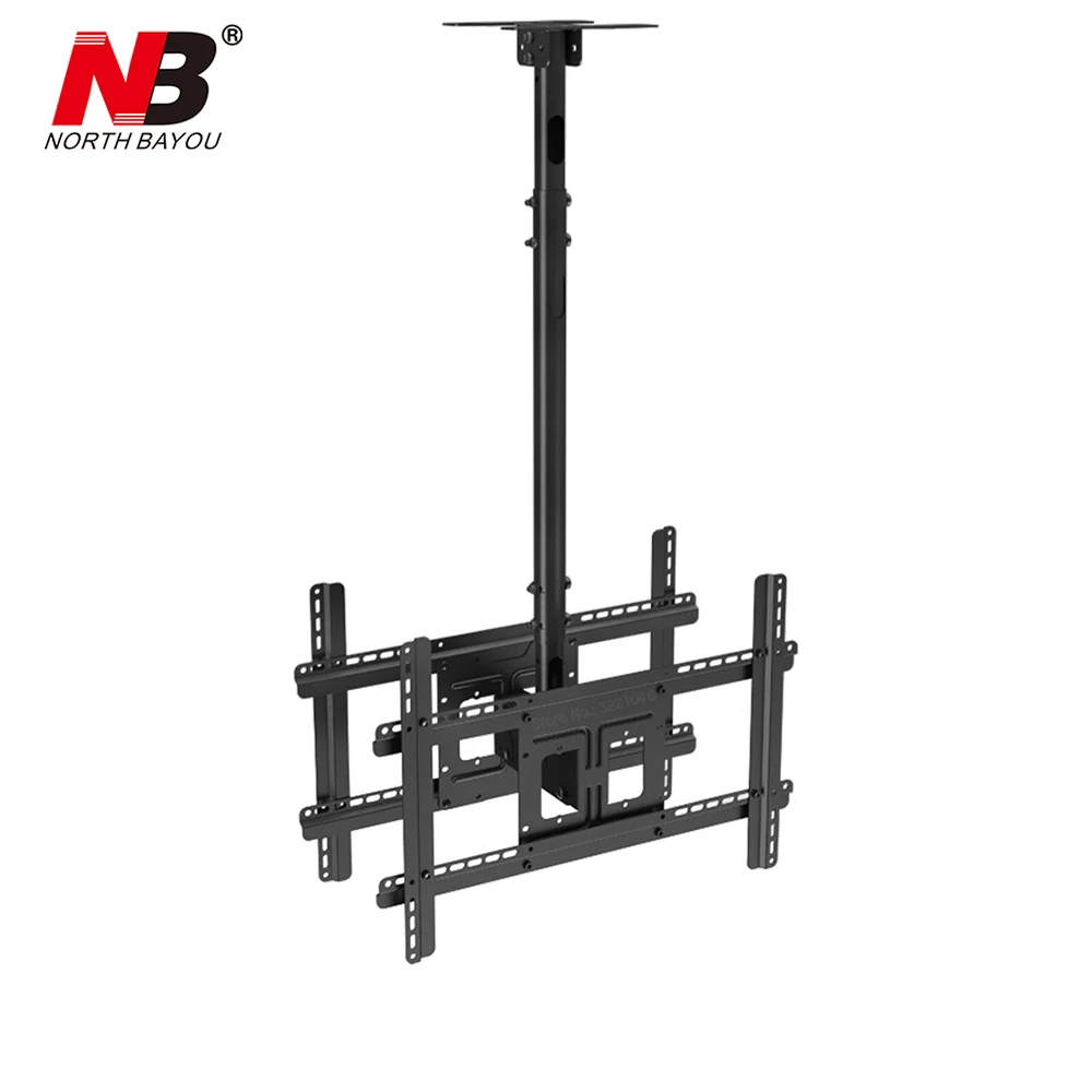 

NBT590-15 Full Rotating height Adjustable 32"-50" dual screen Ceiling TV Mount Bracket LED LCD Monitor Holder