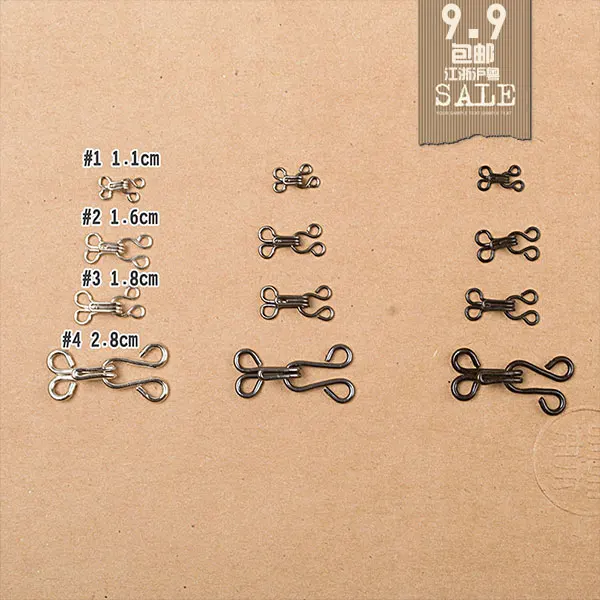 

High collar hook hook and eye closure flies buckle underwear buckle invisible dark button snap 1.1cm