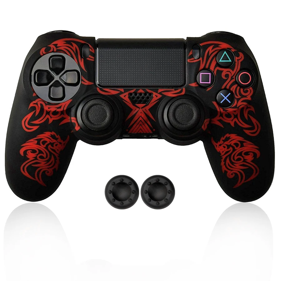 PS4/Slim/Pro Controller Dragon Pattern Silicone Protective Case Skin for Sony Playstation 4 PS4 Controller PS4/Slim/Pro Controller Dragon Pattern Silicone Protective Case Skin for Sony Playstation 4 PS4 Controller