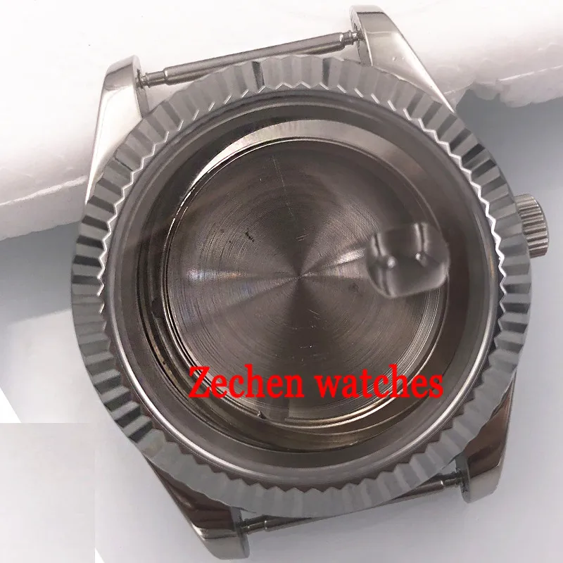 

Watch case 40mm Sapphire Cystal Silver Case fit parnis watch ETA 2824 2836 Miyota 8215 821A