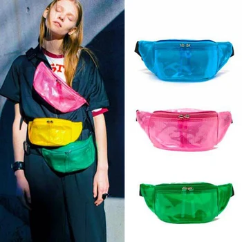 

1pcs Multi-Function Outdoor Running City Jogging Bags Transparent Waist Bag Simple Bag For Woman Female Lady