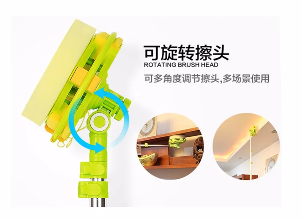 Tanie Teleskopowa wieżowiec gąbka do czyszczenia okien środek do czyszczenia szkła szczotka mop do mycia okien szczotka czyste okna do hobot 168 188