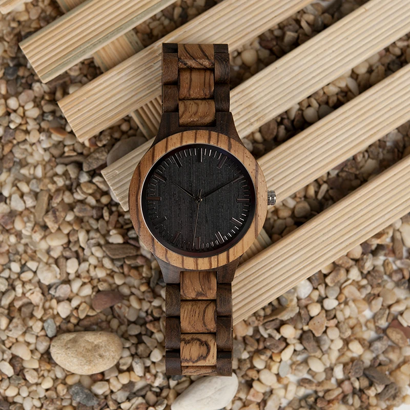 BOBO BIRD LD30 Vintage Zebra Wood Men Watch Charm Top Sale Quartz Wristwatches with Custom Logo 2017 in Gift Case