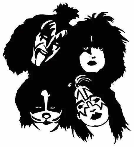Виниловая наклейка для KISS Gene Simmons Paul Stanley Ace Frehley Peter Criss различных размеров |