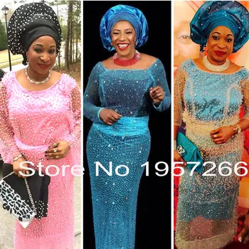 

Red Color Tulle Embroidered Net Lace African French Laces Fabrics High Quality Nigerian French Net Lace 2017 With Beaded R653