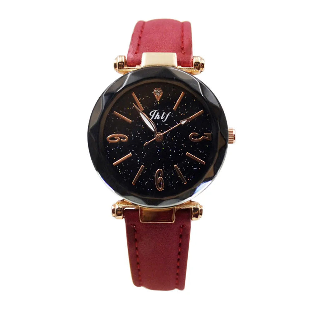 Fashion Women Leather Casual Watch Luxury Analog Quartz Starry Sky Wristwatch Fashion Women Leather Casual Watch Luxury Analog Quartz Starry Sky Wristwatch