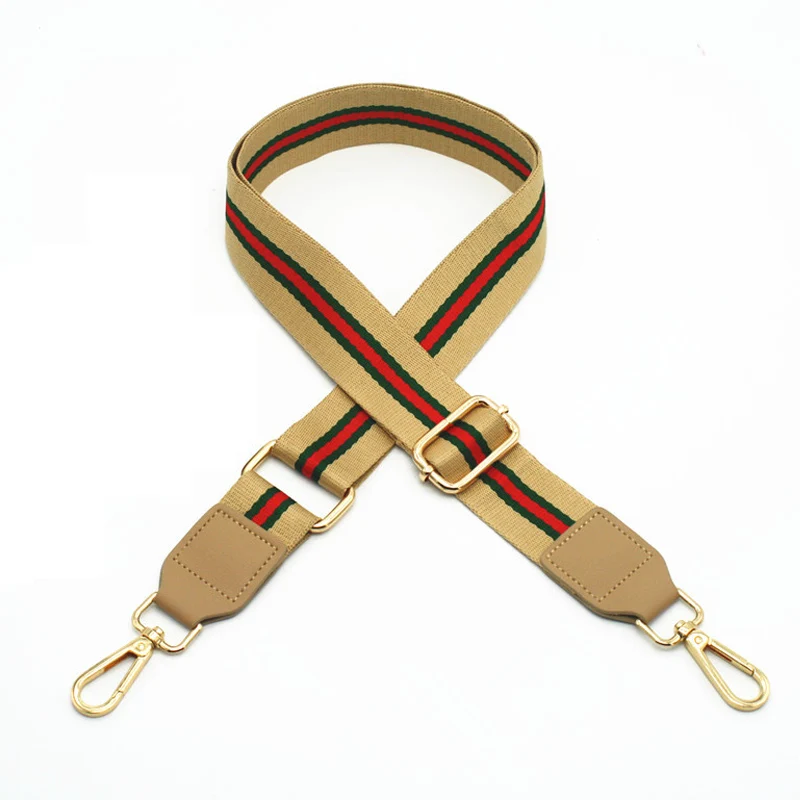 3.8cm Wide Nylon Striped Strap Replacment Shoulder Bag Accessories Women Bag Belt Adjustable Long Handbag Strap Handle KZ1001-1