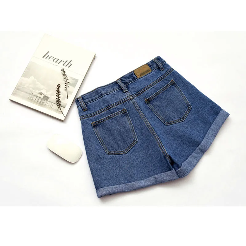 Модные женские короткие джинсовые шорты RG летние с высокой талией повседневные