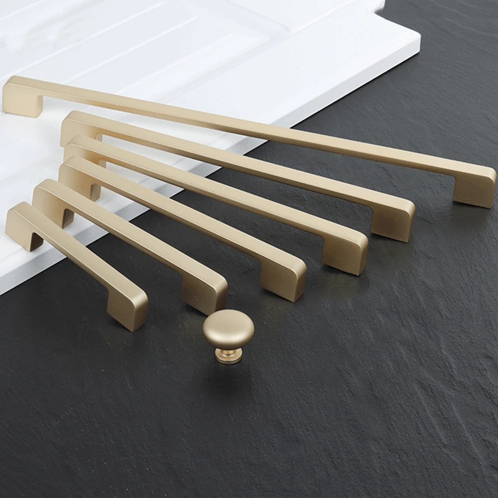 

1Pack Brushed Nickel Cabinet Knobs Door Handles Knobs Golden Drawer Pulls For Home Hardware Knobs