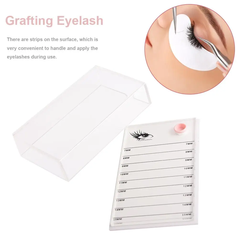 Transparent Acrylic Eyelash Grafting Board Dust Box Flower Container Glue Holders Acrylic Eyelash Board Professional Individual Transparent Acrylic Eyelash Grafting Board Dust Box Flower Container Glue Holders Acrylic Eyelash Board Professional Individual