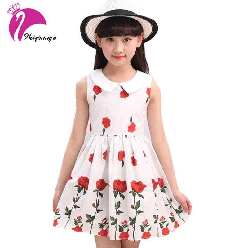 Children Girl Summer Dresses Cute Style Girls Sleeveless Printing ...
