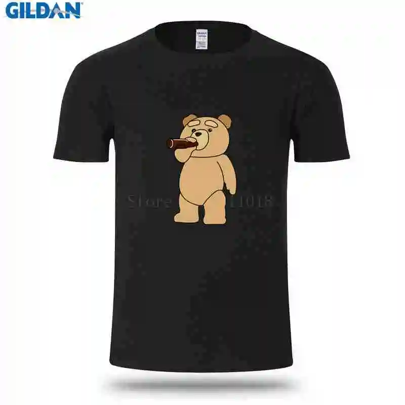 Фитнес Для мужчин футболка Slim Размеры S-3xl питьевой Ted хип-хоп Топ уличная Camisetas