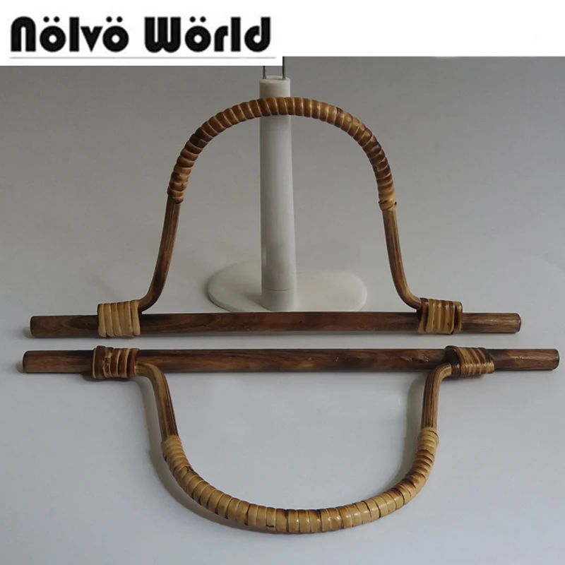 

5 pairs=10 pieces,28X13cm,32X15cm Natural Rattan handle for vintage knit bags,Retro simply crochet bags handbags rattan handles
