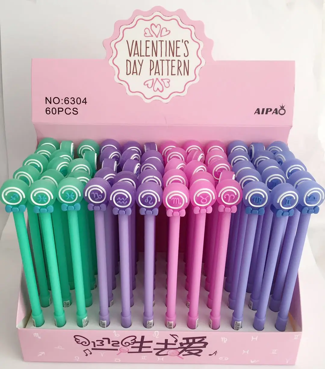 

60pcs/lot Creative cartoon candy 12 constellation 0.5 mm gel pen black ink pen learning office supplies children gift