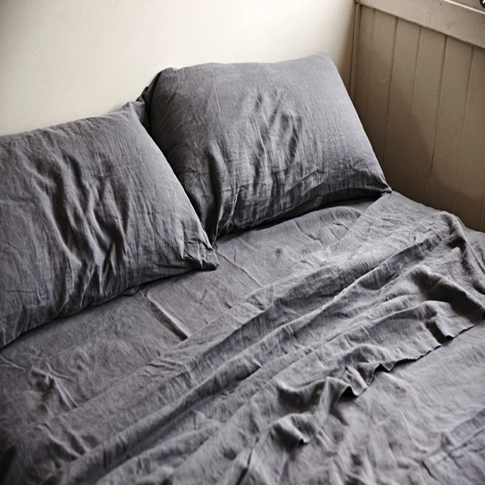 Stonewashed 린넨 침대 시트