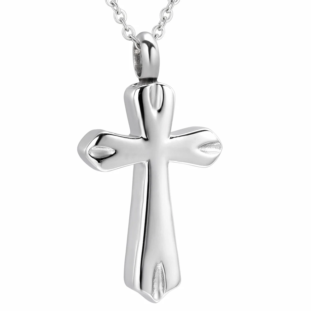 Ijd7706 Unique Cross Stainless Steel Cremation Pendant Necklace Ashes