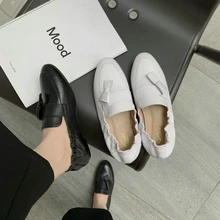 EshtonShero/Женская обувь; женские кожаные лоферы на плоской подошве с острым носком и бантом-бабочкой; модная женская повседневная обувь; Размеры 3-9