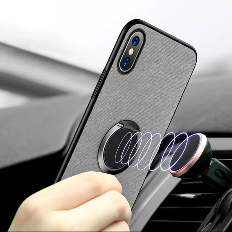 Mobile Phone Finger Ring 90 Degree Rotatable Smartphone Stand Holder For iPhone XS X 8 7 7S Samsung Huawei Metal Car Mount Stand